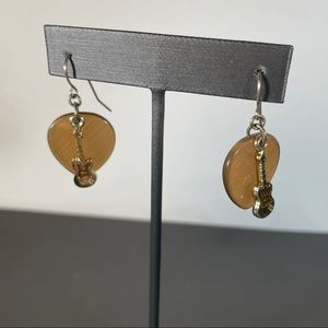 Vintage Style Guitar Nashville Music Earrings